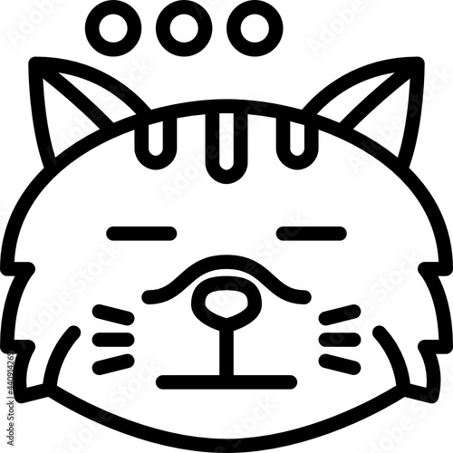 expressionless outline icon