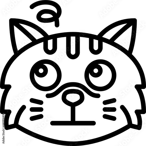 boredom outline icon