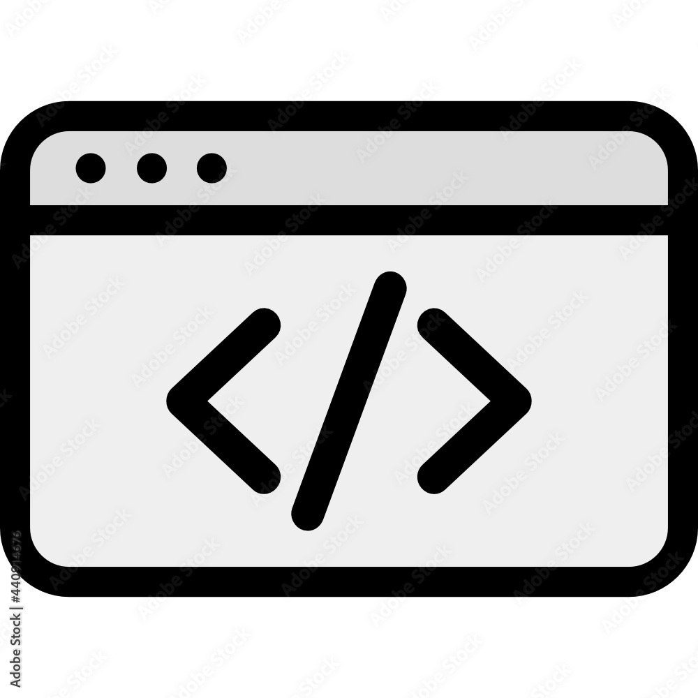 programming code icon vector programming code icon vector