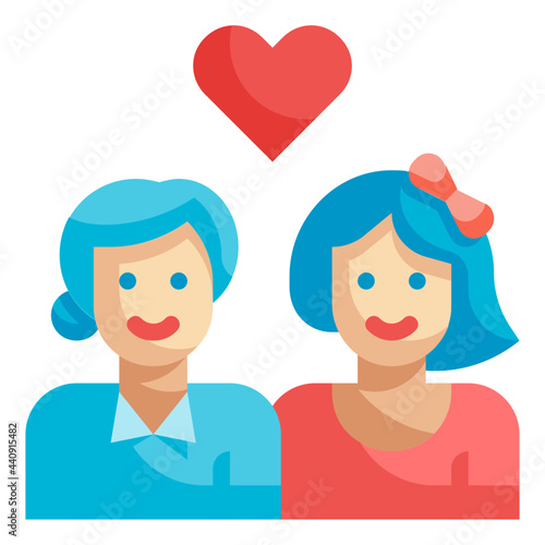 friend flat icon