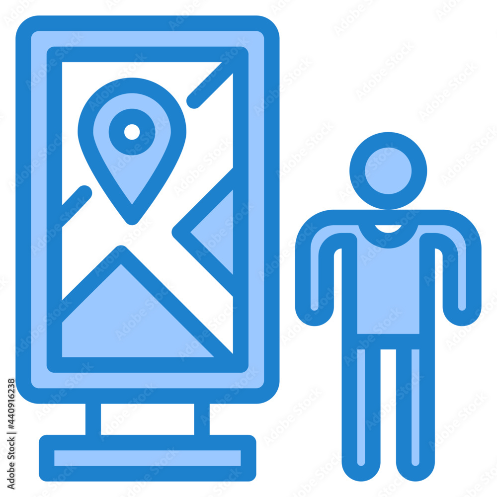 Map blue style icon Map blue style icon
