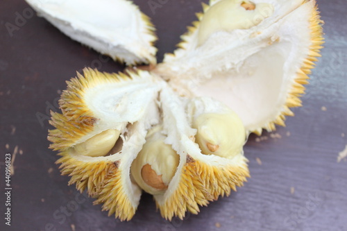 Thailand tropical king of fruit. Fresh durian fruit photo