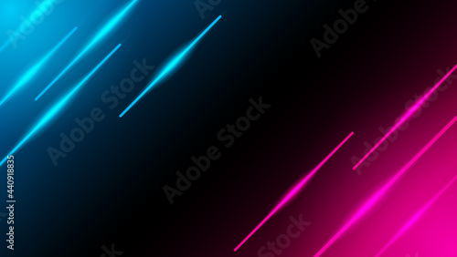 abstract background with diagonal stripes pattern with neon light
