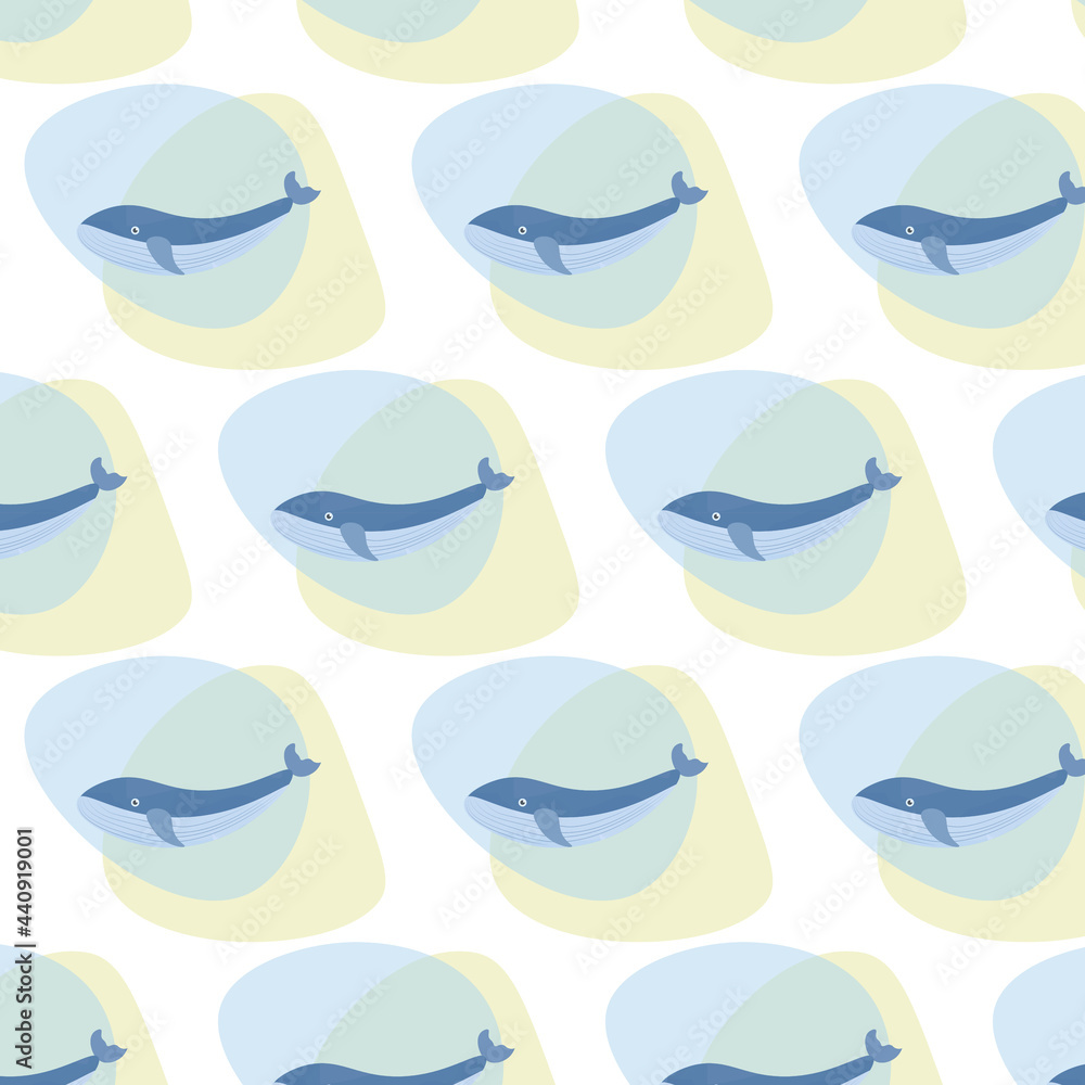 pattern with whales, suitable for textiles and children's products pattern with whales, suitable for textiles and children's products