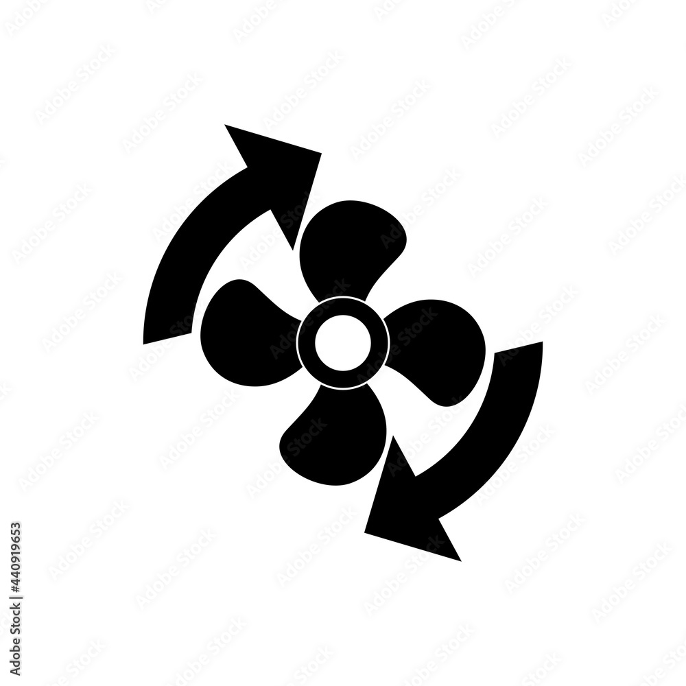 Fan icon isolated on white background Fan icon isolated on white background