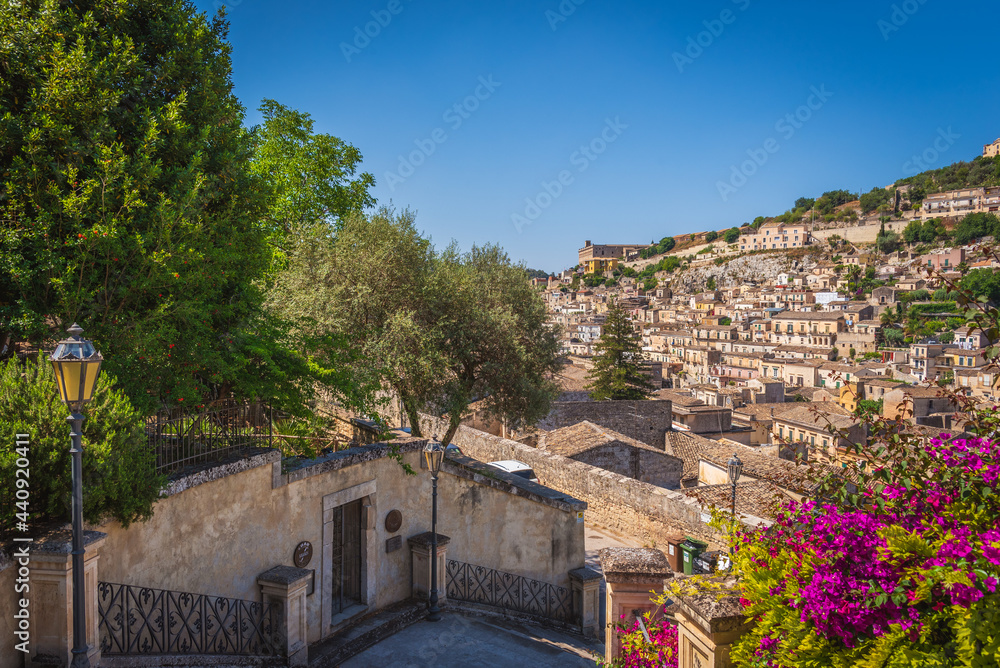 Panorama of Modica, Ragusa, Sicily, Italy, Europe, World Heritage Site Panorama of Modica, Ragusa, Sicily, Italy, Europe, World Heritage Site