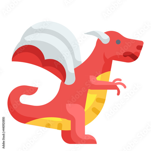 dragon flat icon