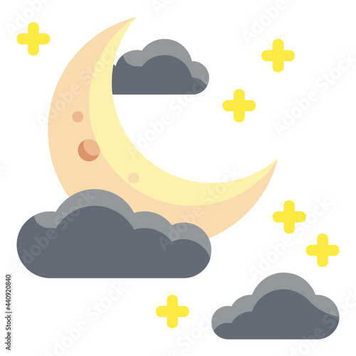 moon flat icon