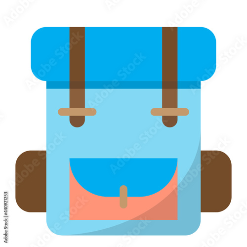 bagpack flat style icon