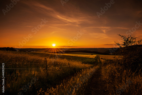 Sonnenuntergang in der Eifel