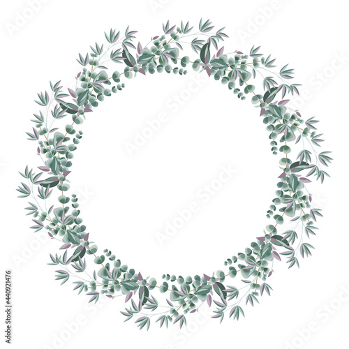 Abstract floral wreath