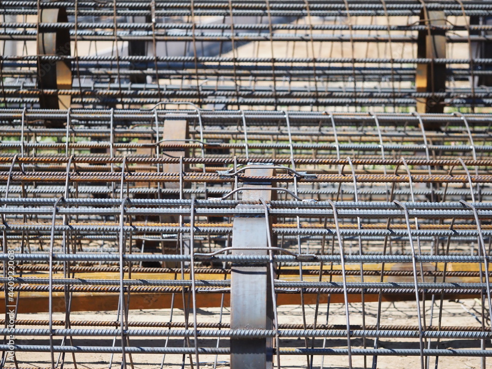 rebar welded rust metal structure of the building foundation rebar welded rust metal structure of the building foundation