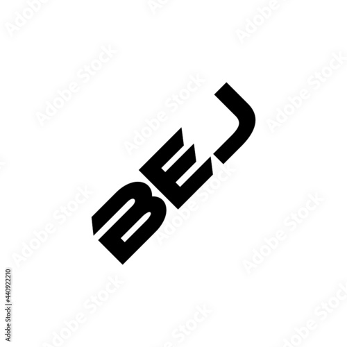 BEJ letter logo design with white background in illustrator, vector logo modern alphabet font overlap style. calligraphy designs for logo, Poster, Invitation, etc.