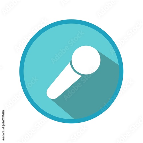 Microphone icon. Mike symbol isolated on white background.
