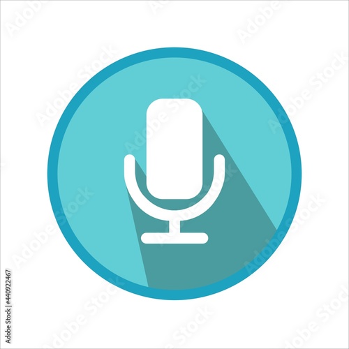 Microphone icon. Mike symbol isolated on white background.