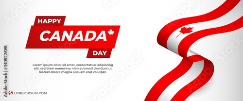 Happy Canada Day Banner design template.