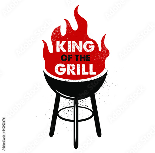 King Of The Grill. Hand-drawn typography poster. Inspirational vector typography. Vector calligraphy.