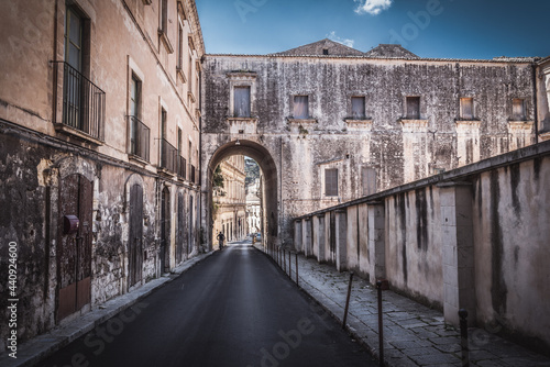 Ancient Baroque Palace in the Streets of Modica, Ragusa, Sicily, Italy, Europe, World Heritage Site