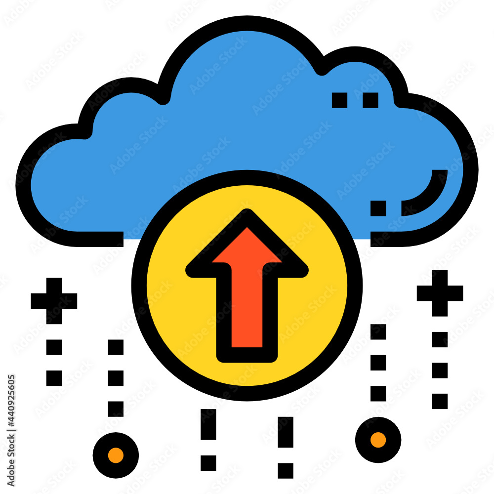 Cloud Computing filled outline icon Cloud Computing filled outline icon