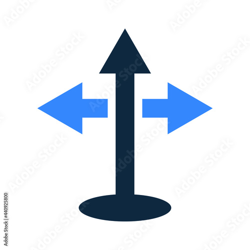 Ad, direction icon. Simple editable vector design isolated on a white background.