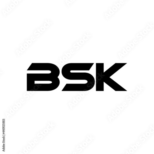 RSK letter logo design with white background in illustrator, vector logo modern alphabet font overlap style. calligraphy designs for logo, Poster, Invitation, etc. photo