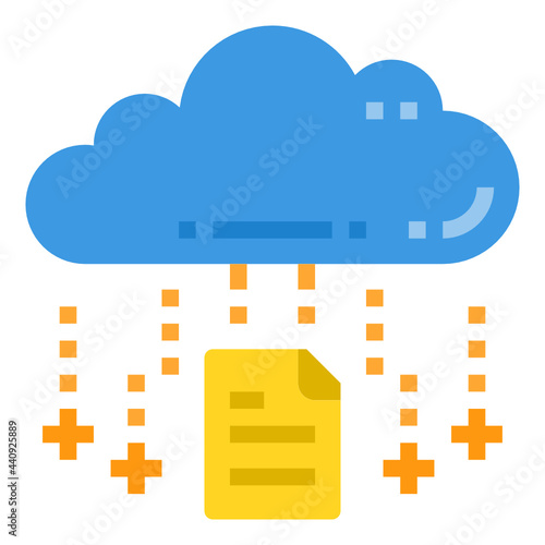 Cloud Computing flat icon photo