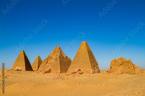 The pyramids of Jebel Barkal in Sudan photo
