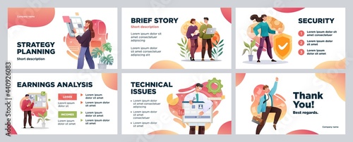 Presentation and slide layout background. Yellow design template with business people. Use for business annual report, flyer, marketing, leaflet, advertising, brochure, modern style. Vector