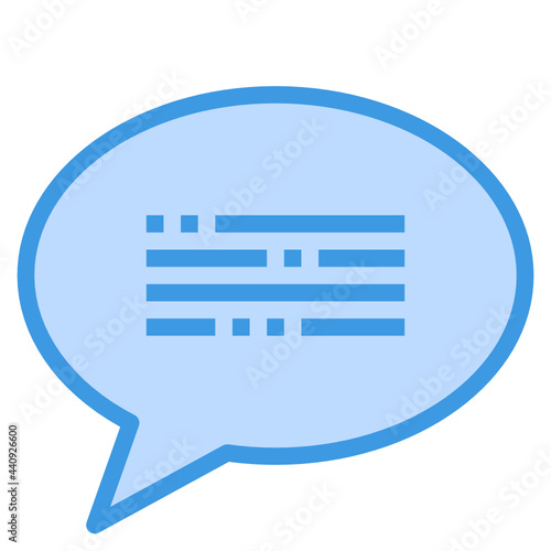 Chat blue outline icon © itim2101