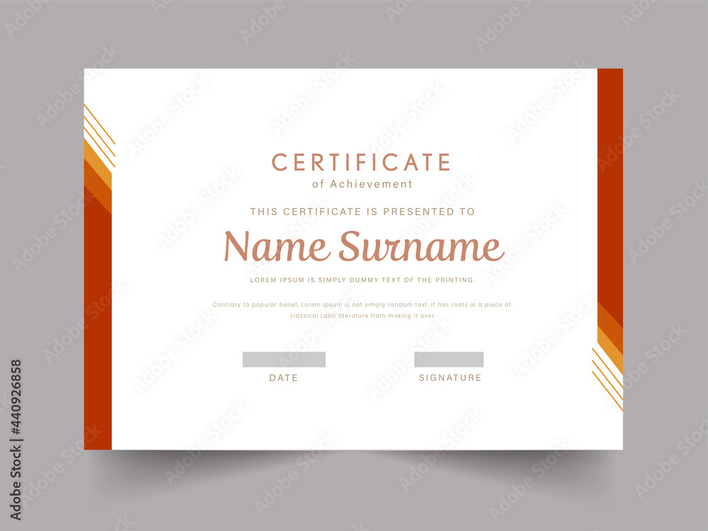 Minimal Certificate Template. 