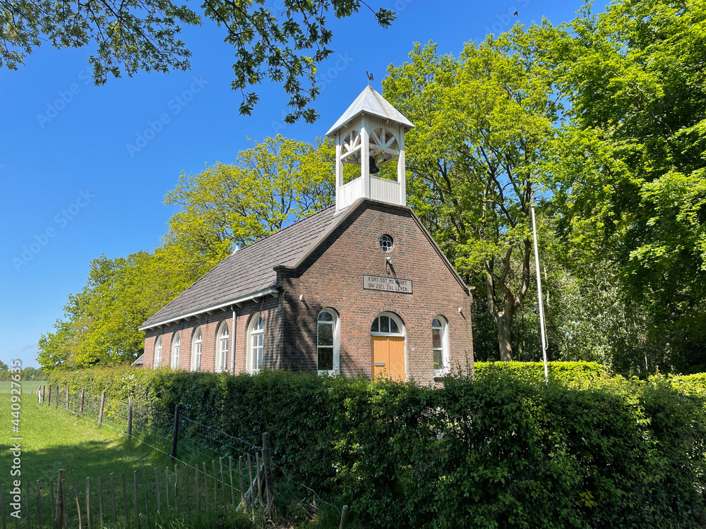 Obraz premium Church in De Hoeve in Friesland