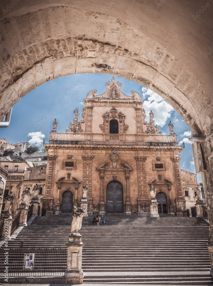 San Pietro Cathedral in Modica, Ragusa, Sicily, Italy, Europe, World Heritage Site
