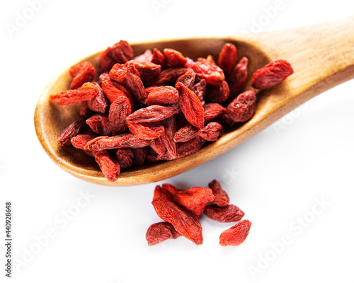 Dry red goji berries for a healthy diet.