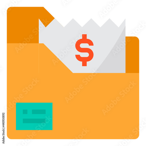 Bill flat icon