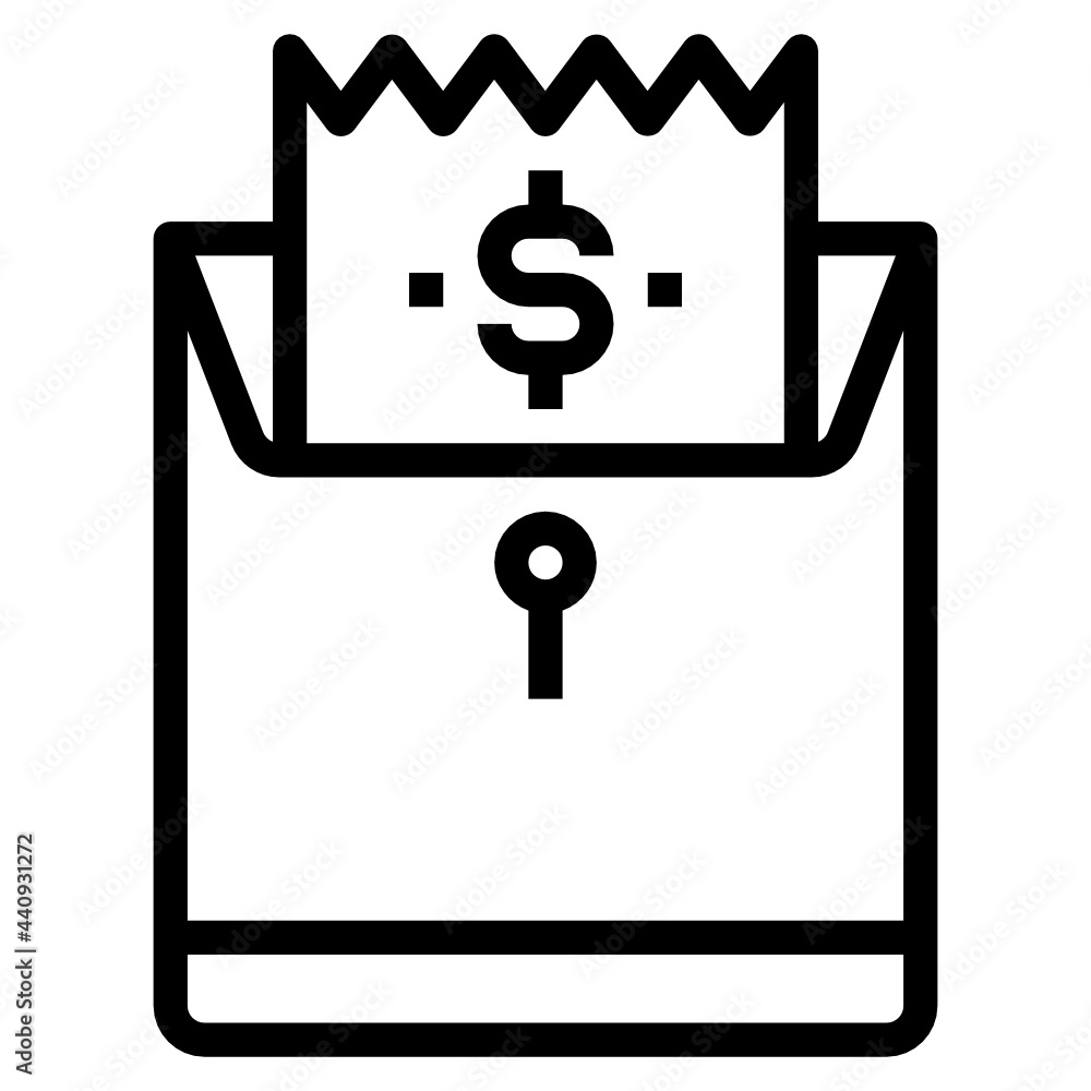 Bill outline icon