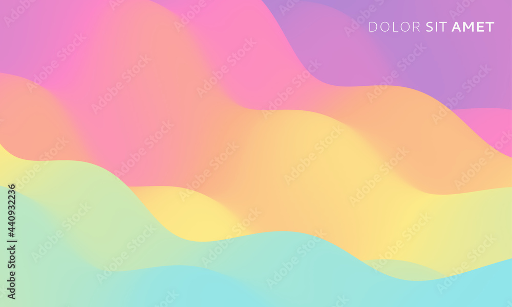 Abstract wavy background with modern gradient colors. Trendy liquid design. Modern pattern. Vector illustration for banners, flyers and presentation.