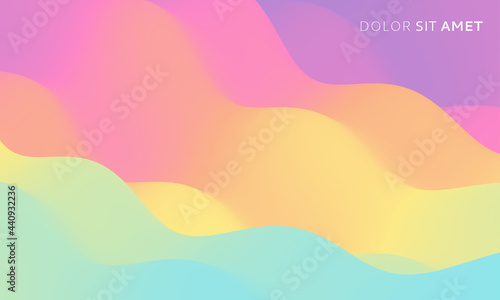 Abstract wavy background with modern gradient colors. Trendy liquid design. Modern pattern. Vector illustration for banners, flyers and presentation.