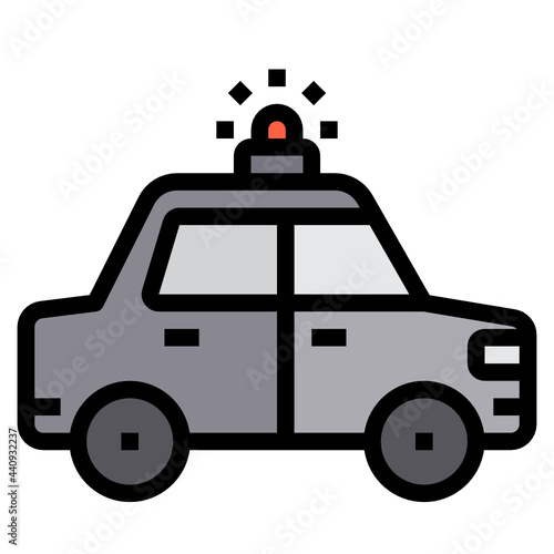 Police Car filled outline icon