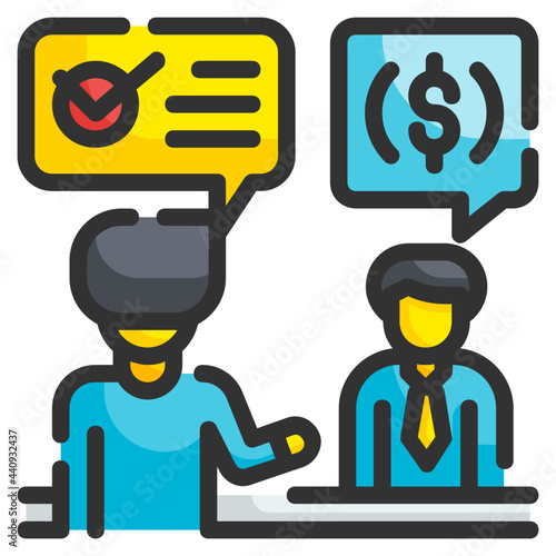 negotiate line icon
