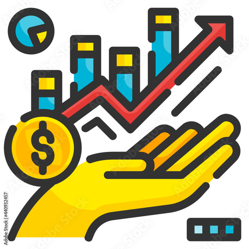 profitability line icon