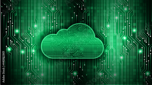 cloud computing circuit future technology concept background