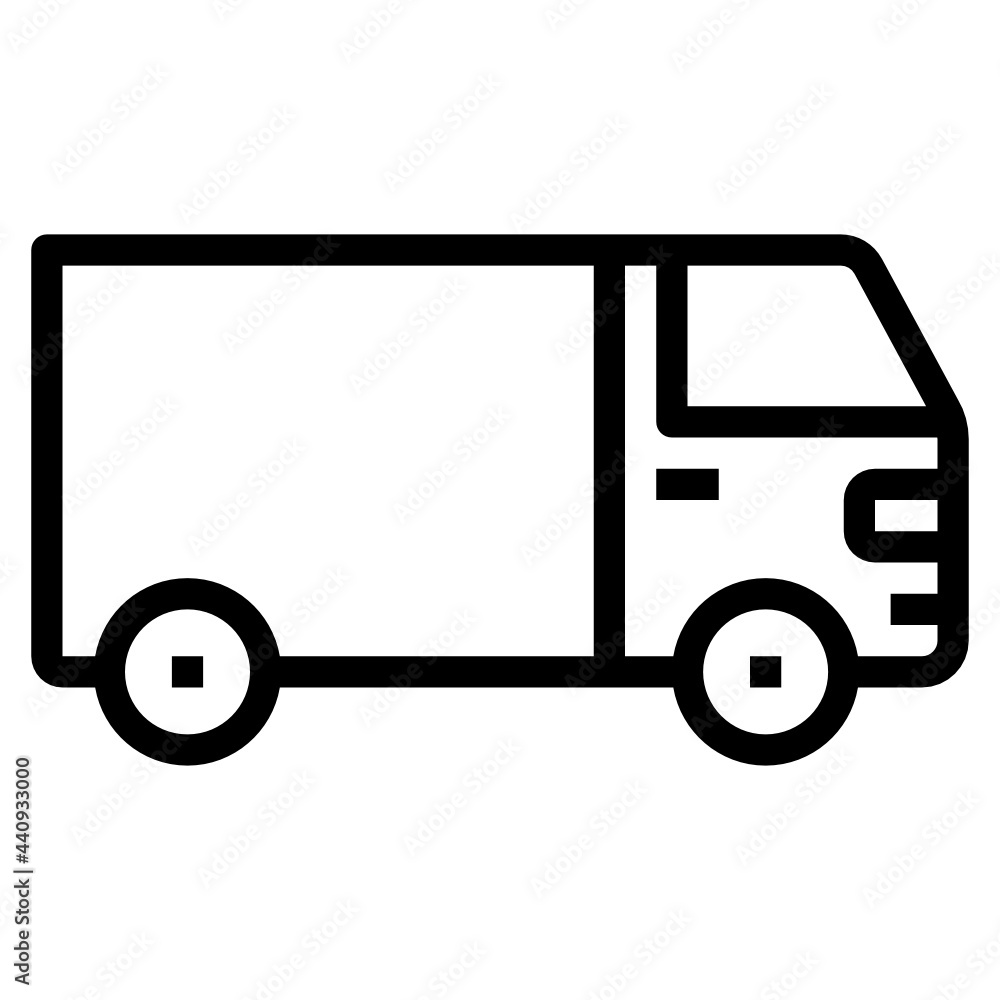 Cargo Van outline icon Cargo Van outline icon