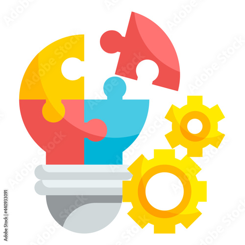 problem solving flat icon