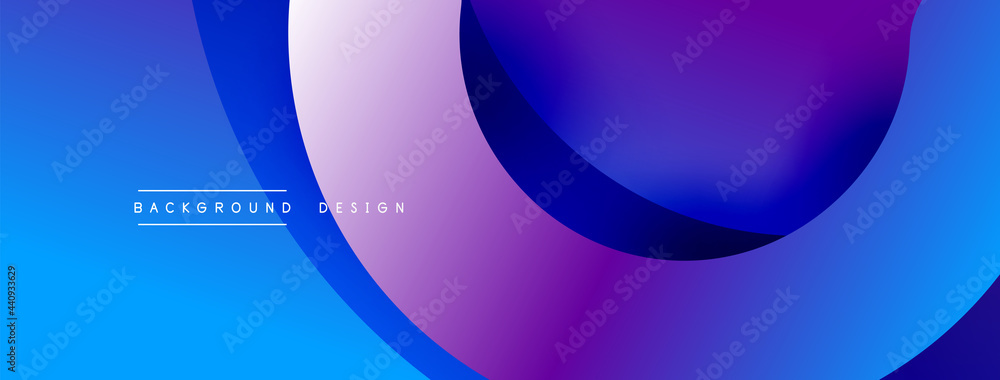 Obraz premium Abstract overlapping lines and circles geometric background with gradient colors