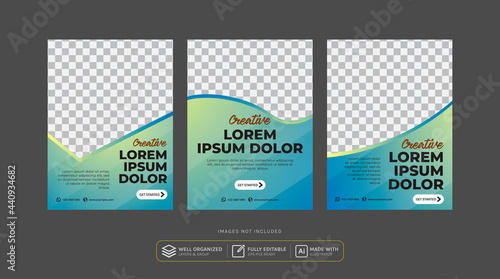 Set of modern Brochure and Flyer for business marketing ads social media template
