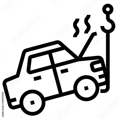 Tow outline icon