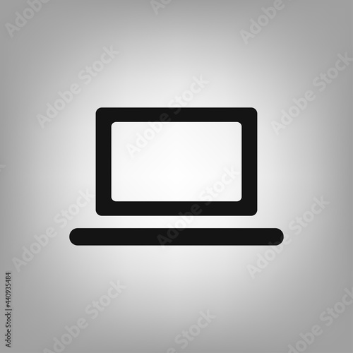 Laptop icon for the interface of applications, games.