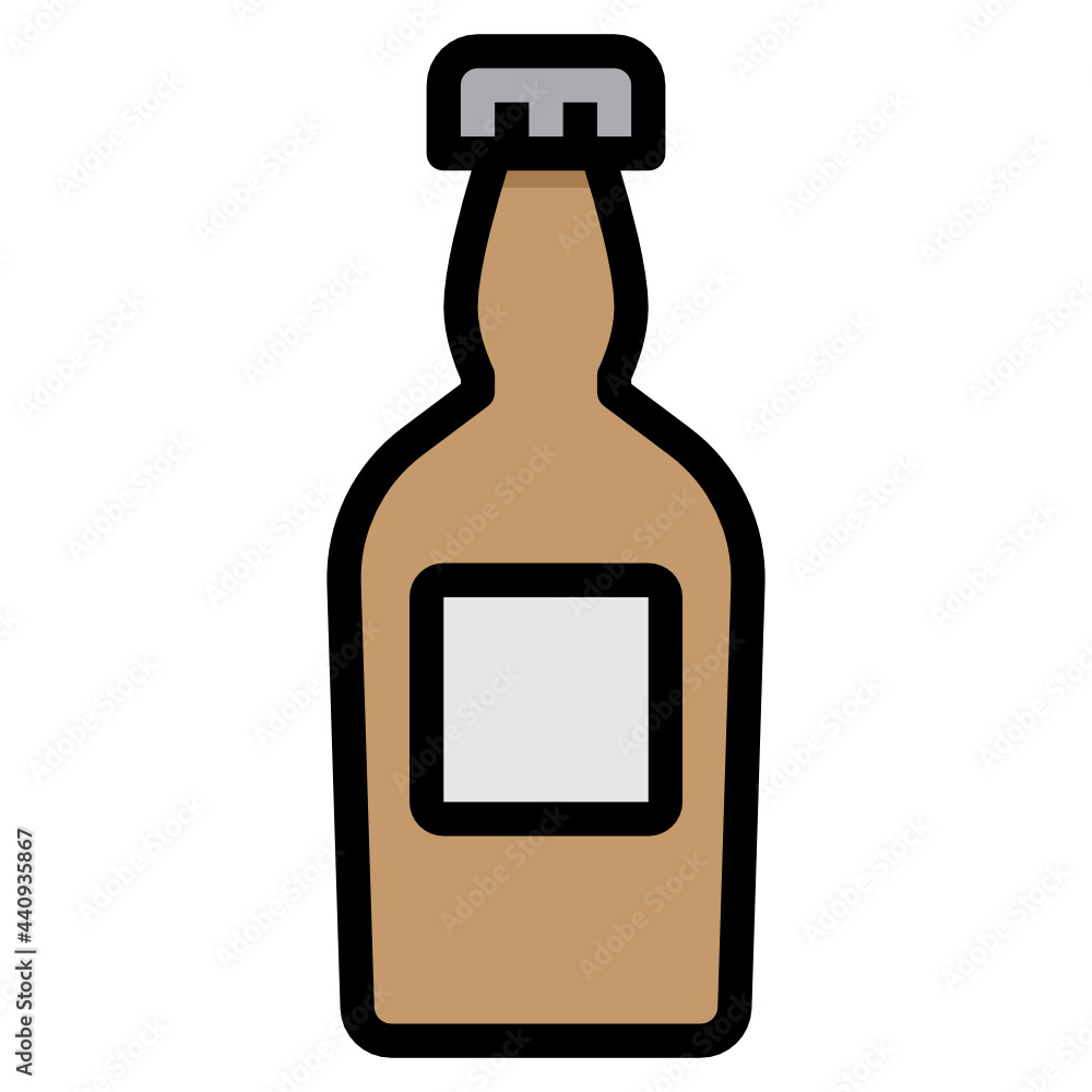 Beer filled outline icon