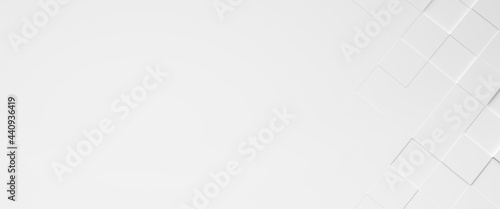 White Tiled Style Background With Copy Space.