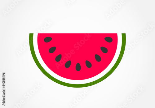 Watermelon fruit slice. Summer refreshing sweet fruit.
